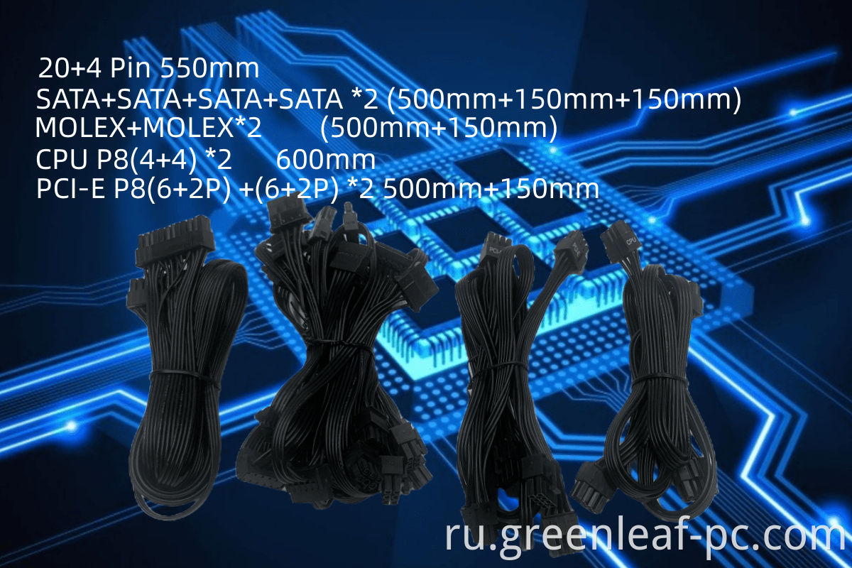 Green Leaf 1000W 80plus Gold Power Supply